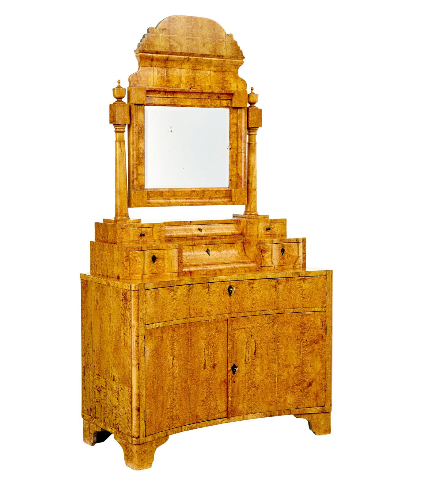 Early 19th Century Birch Biedermeier Vanity Chest Of Drawers photo furniture