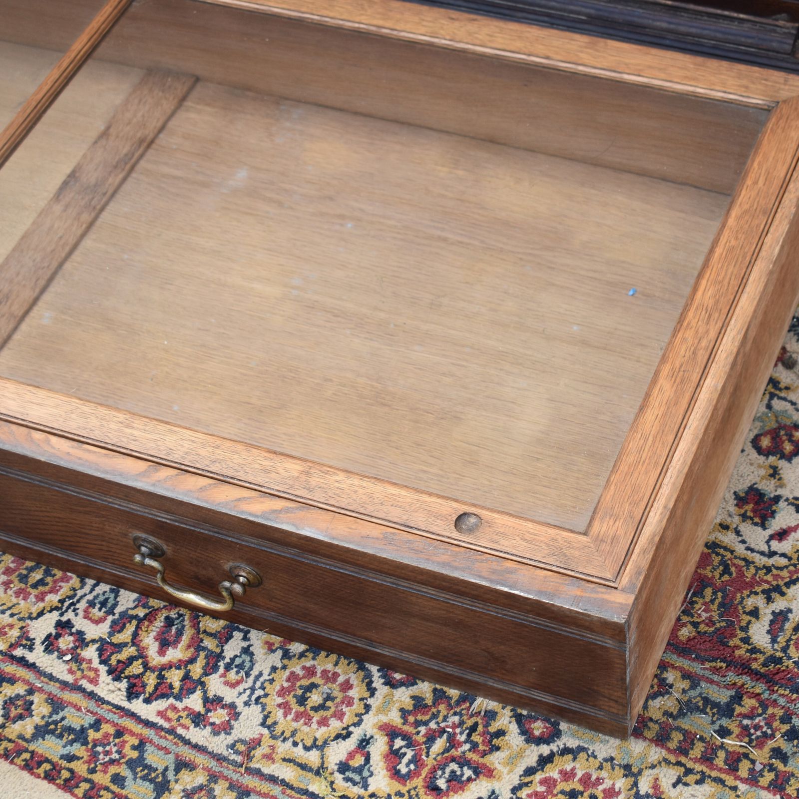 Furniture Antique Museum Collector's Cabinet Haberdashery Shop Display Oak Bank Of Drawers photo