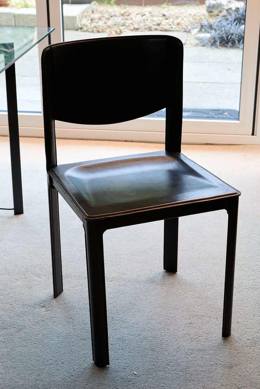 4 X Matteo Grassi “Sistina” Dining Chairs – In Black Saddle Leather photo 2000.0