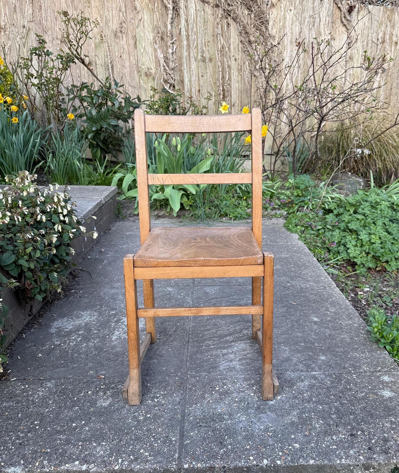 Vintage Child's Chair   Rustic Wooden Child's Chair, Mid Century Chair   Playroom Furniture, Bedroom Chair