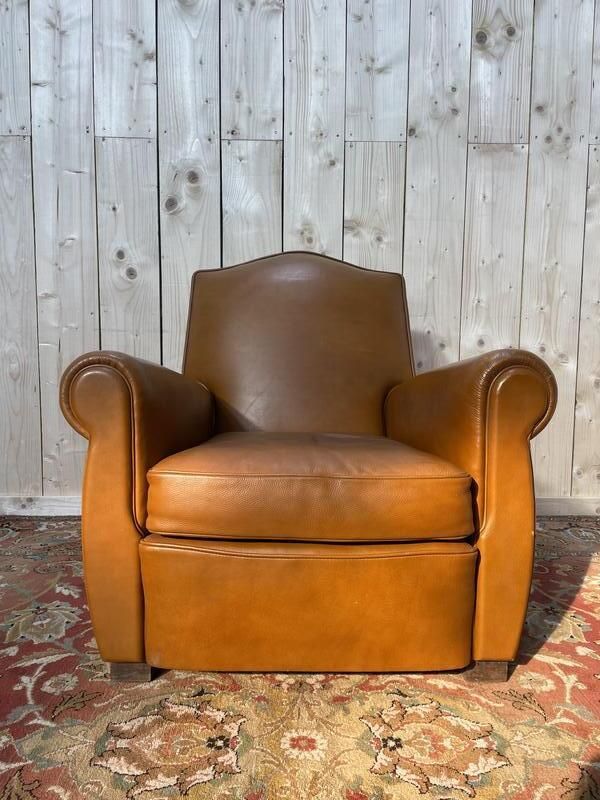 Fauteuil Club En Cuir Havane photo Furniture