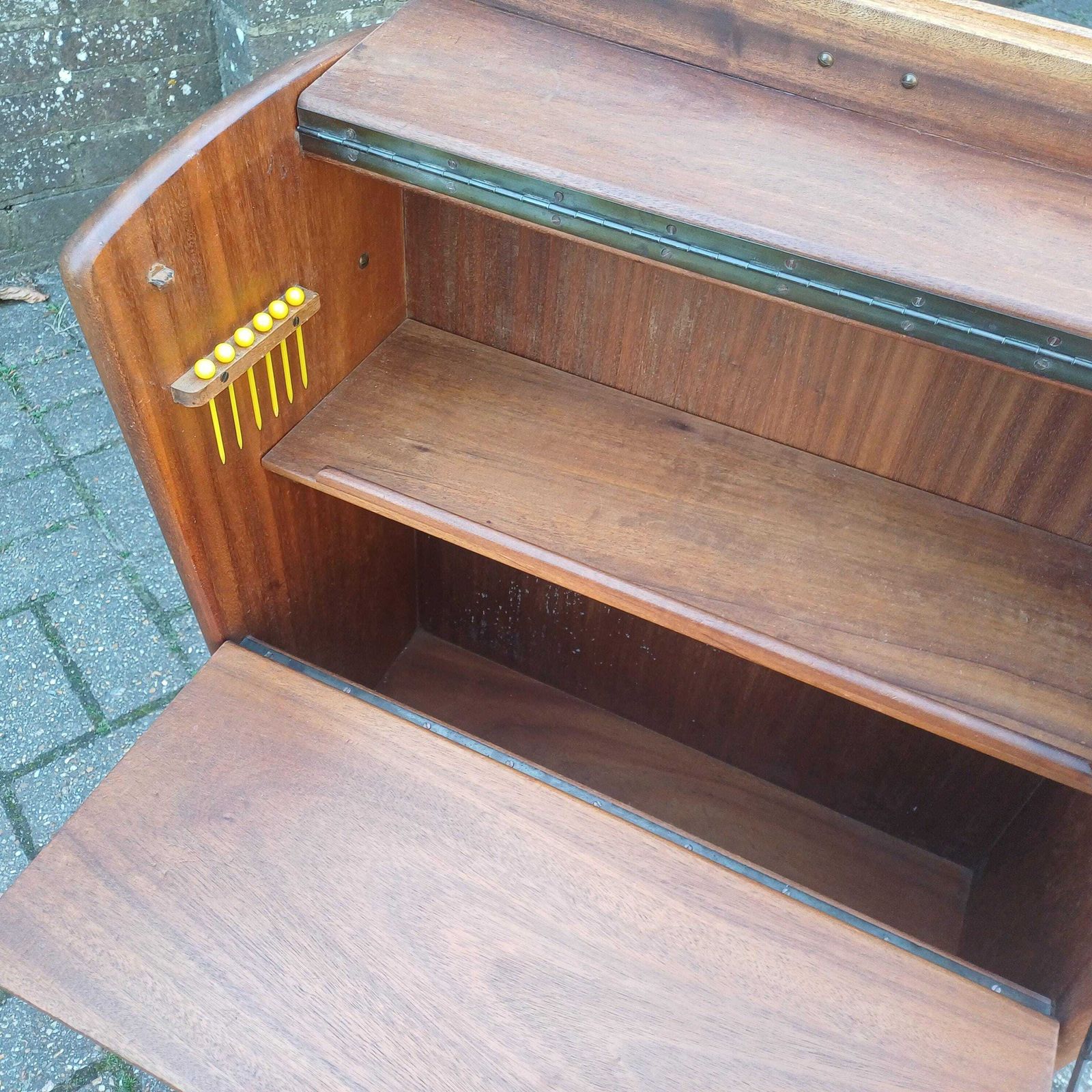 Genius Vintage Retro 1950s 60s Solid Wood Cocktail Drinks Trolley – Restored Mid Century Bar Cabinet, Atomic Design photo buy