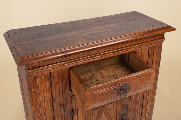 Belgian Hand Carved Single Door Cabinet In Oak, 16th Century photo 5003.0