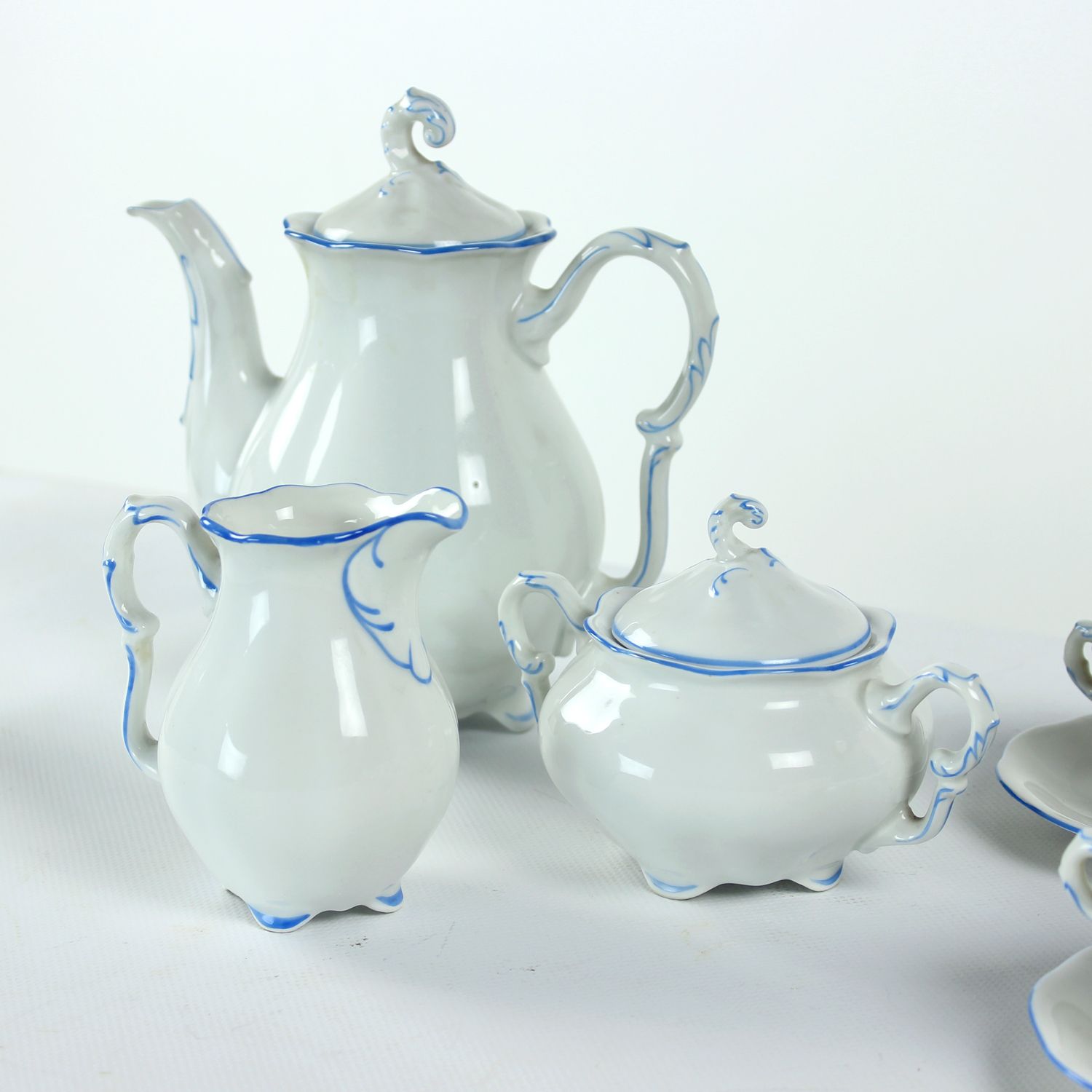 photo for sale Tea / Coffee Porcelain Set By Pirkenhammer Brezova, 1950s