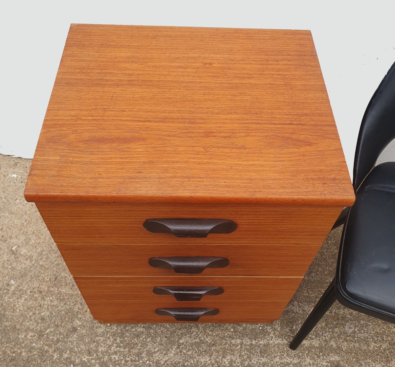 Retro Mid Century  Austin Suite Teak Chest Of Drawers photo vinterior