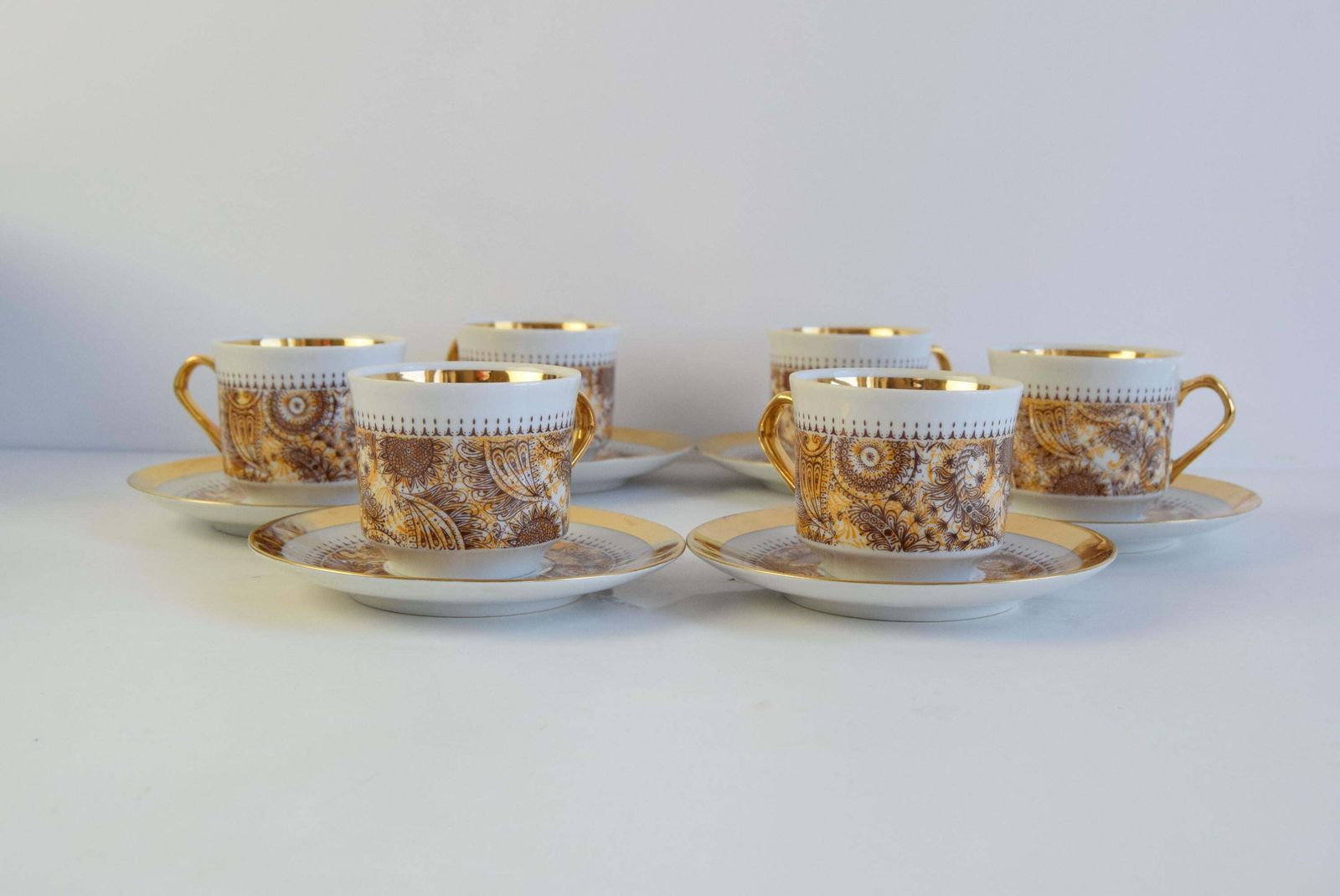 Set Of Six Cups And Saucers By Epiag 1950s photo furniture