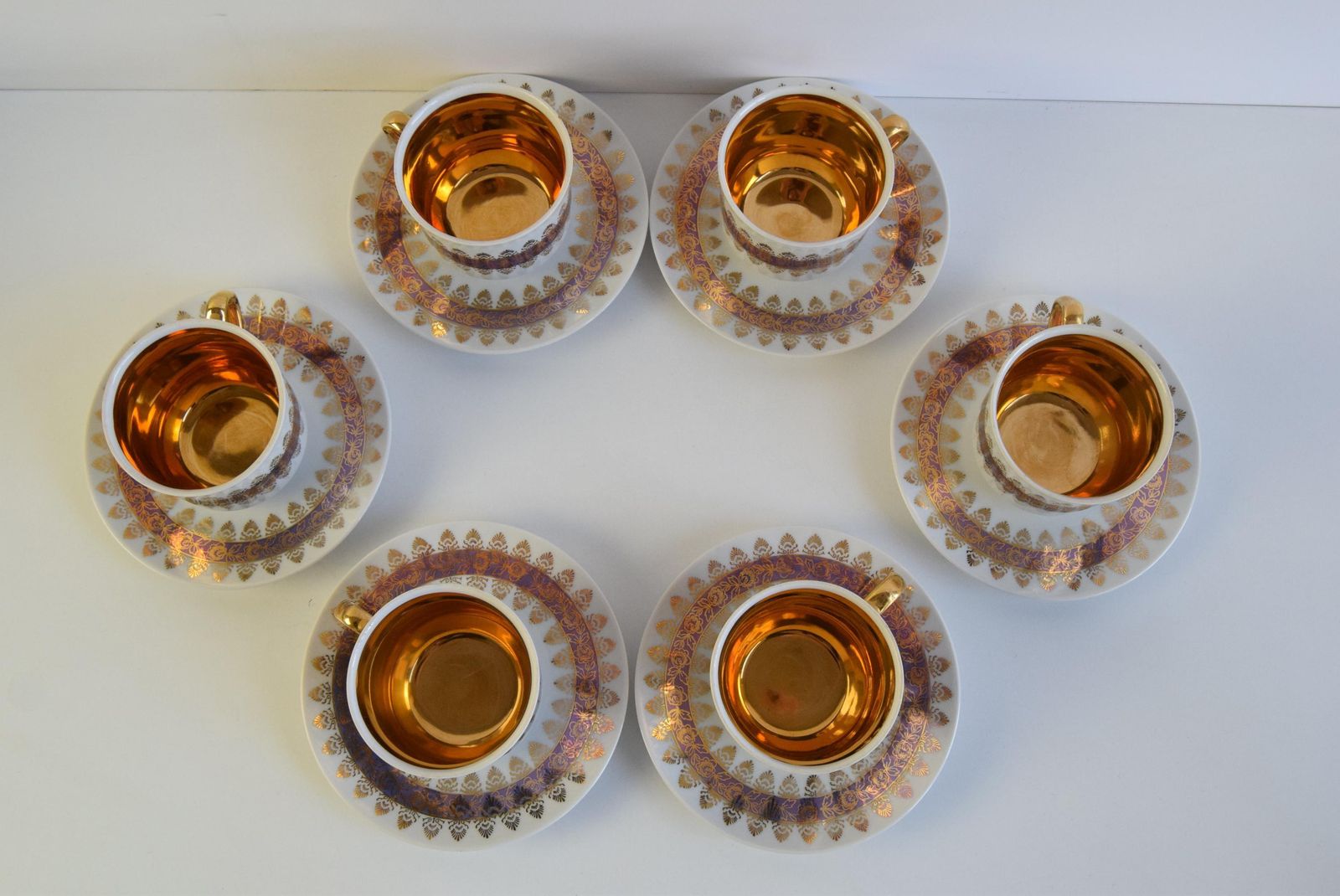 Set Of Six Cups And Saucers By Epiag 1950 photo Home Decor