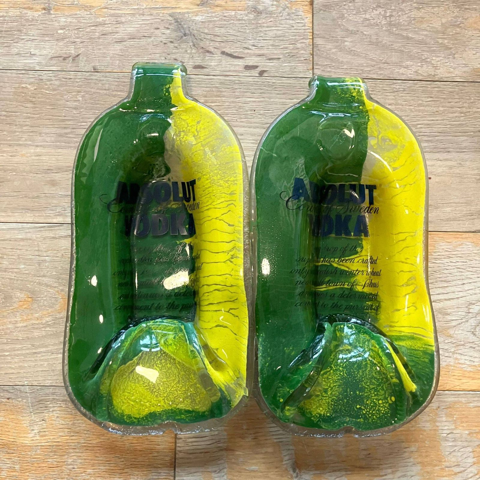 Rare Collectible Absolut Vodka Double Glass Bowl Large 27cm