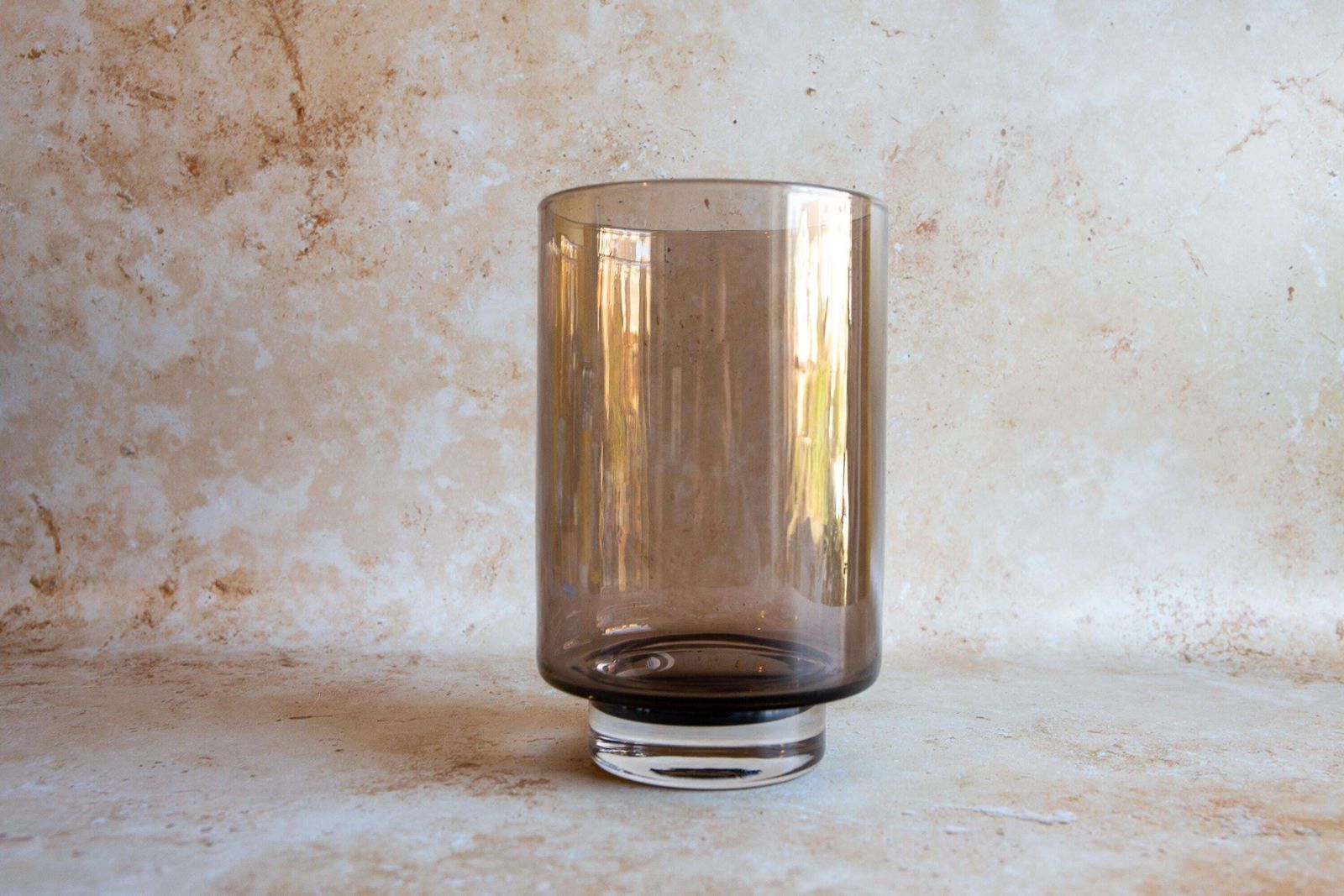 Large Vintage Smoked Glass Vase photo furniture
