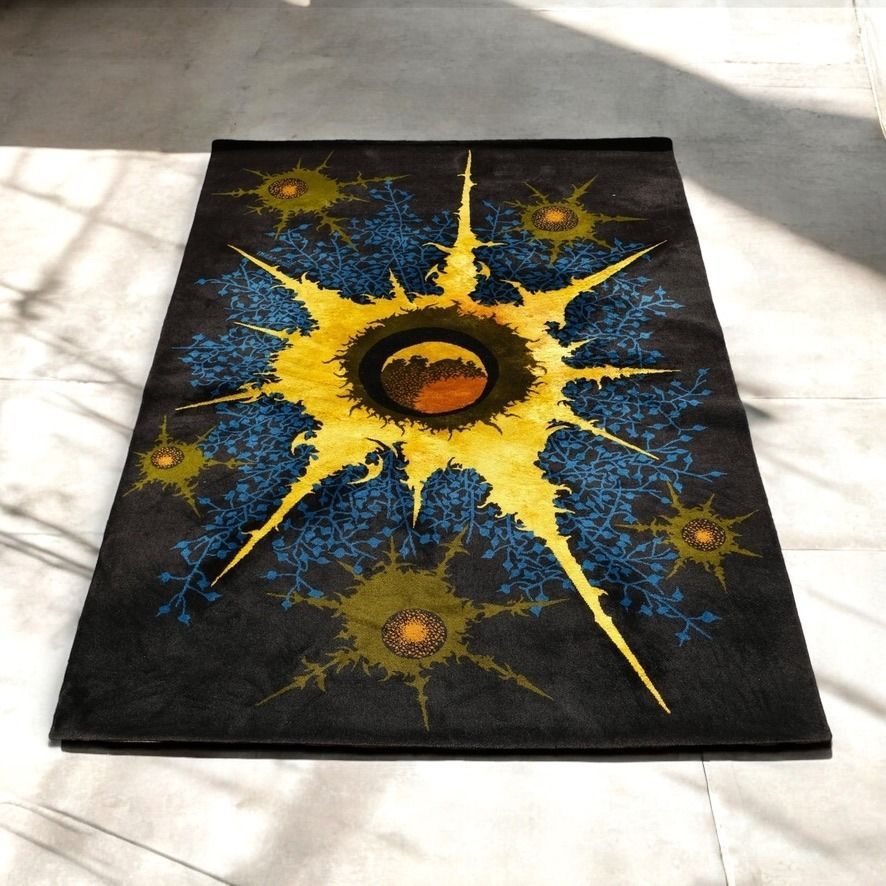Xxl Wool Rug Saturne By Marc Petit For Saint Frères, France 1960s photo furniture
