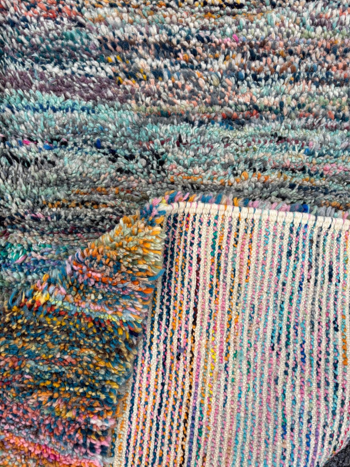 Kleurrijk Marokkaans Berber Wollen Vloerkleed 170x270 Cm, Modern Handgemaakt Wollen Vloerkleed, Beni Ourain Vloerkleed, Marokkaans Berber Vloerkleed, Tribaal Abstract Vloerkleed photo for sale