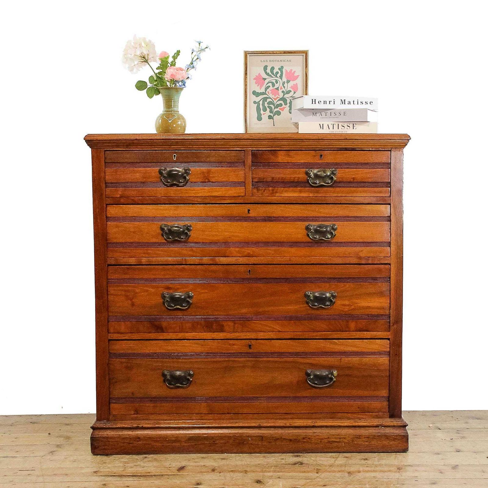 Antique Satinwood Edwardian Chest Of Drawers