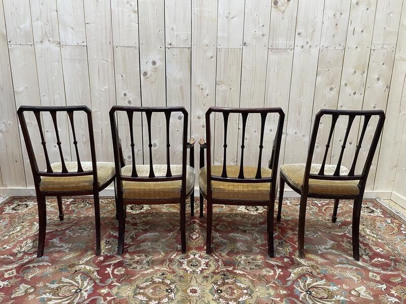 Paire De Fauteuils Et Paire De Chaises Anglais photo 630.0