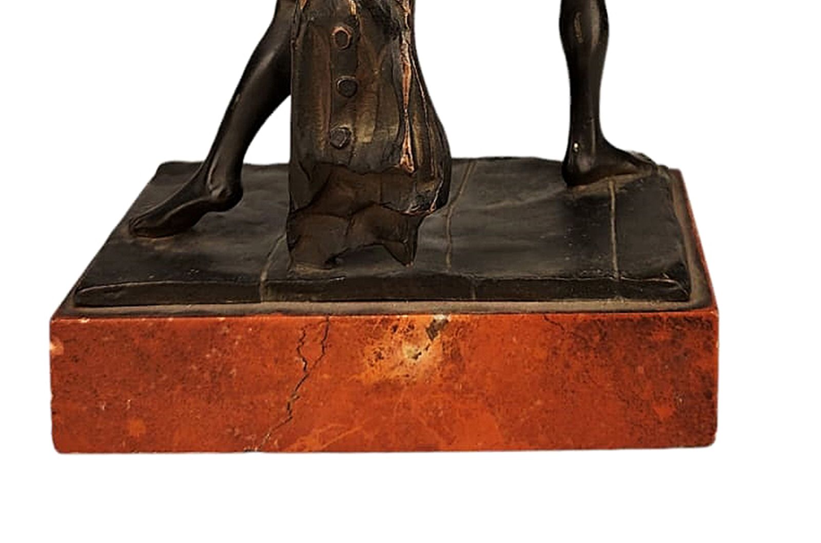 Early 20th Century Italian Bronze Sculpture Depicting Giambattista Perasso 'Balilla' photo vintage