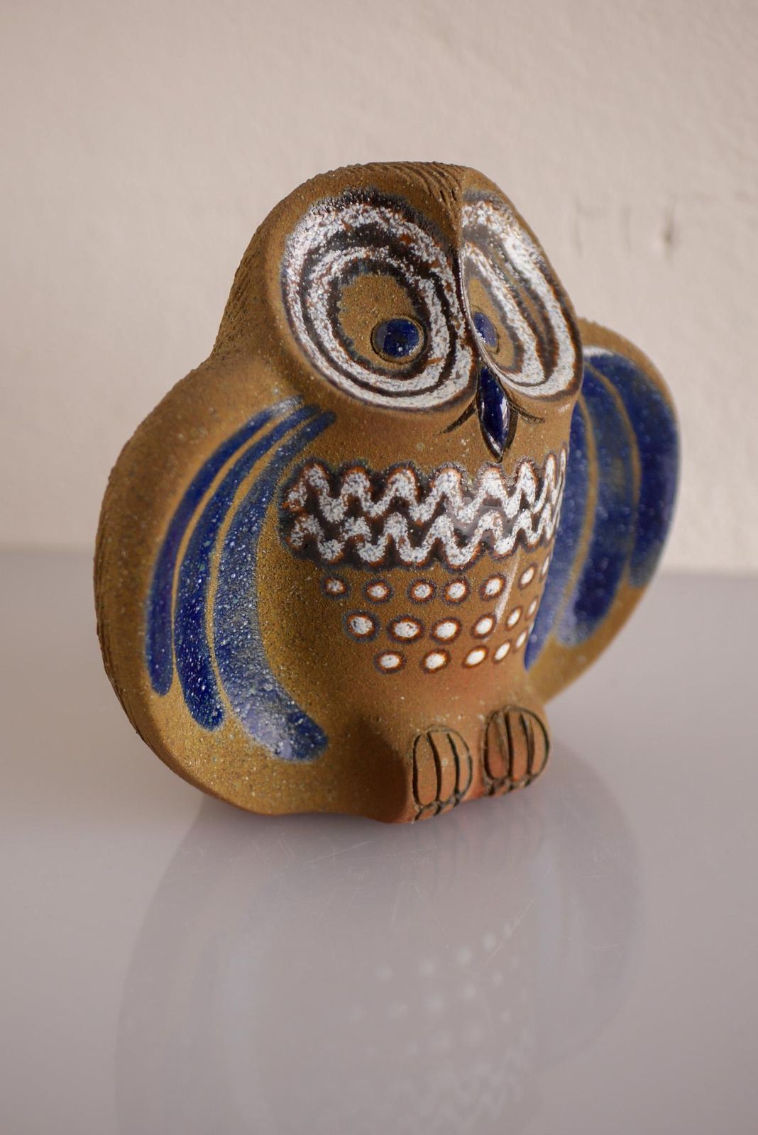 Owl Figurine In Ceramic By Thomas Hellström For Nittsjö, Sweden photo buy