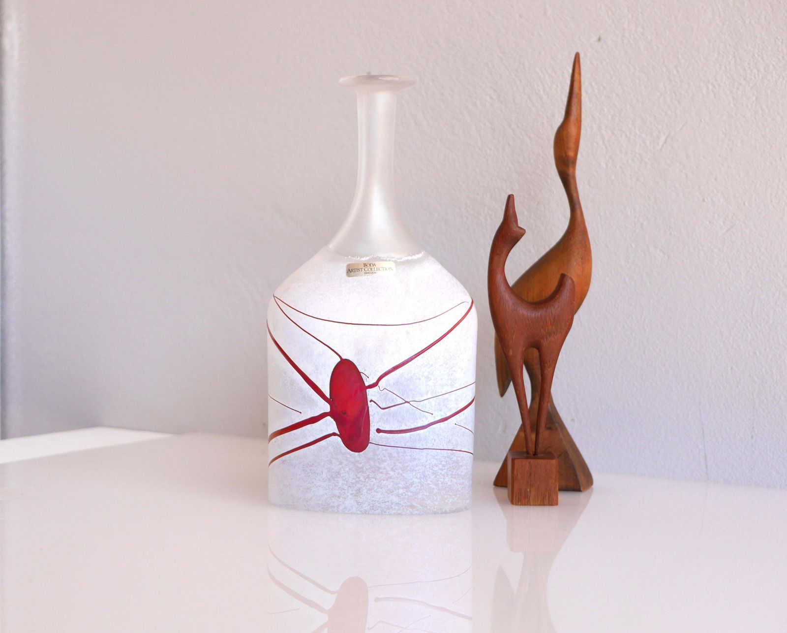Glazen Kunstvaas Uit De "Artist Collection" Van Vallien, Kosta, Zweden photo Woonaccessoires