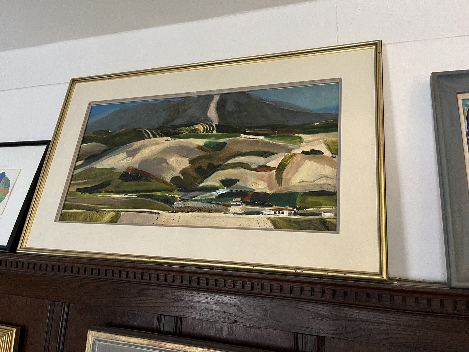 photo vinterior David Ralph Simpson British Late 20th Century Oil On Board Landscape