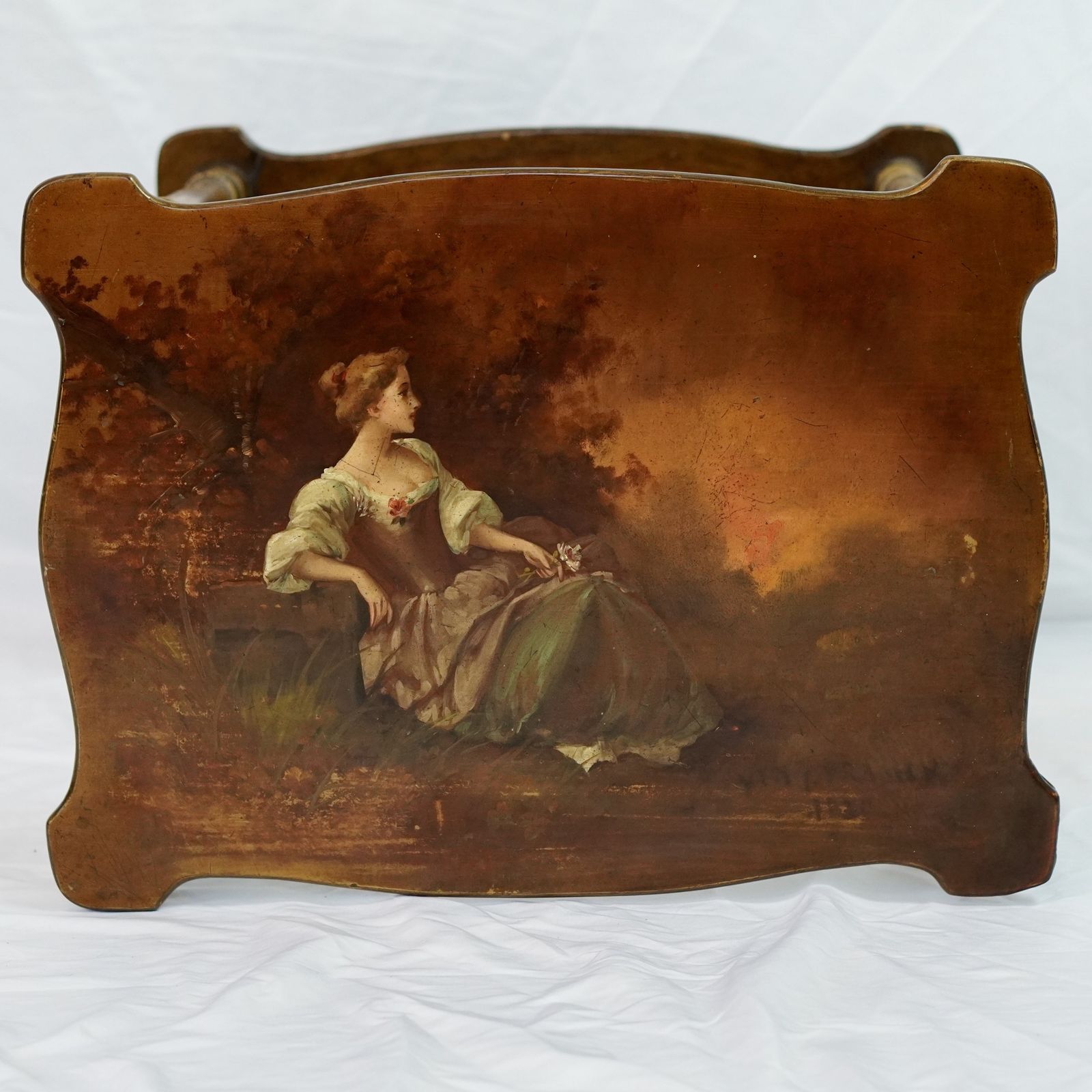 Continental Painted Two Tier étagère Side Table photo Furniture