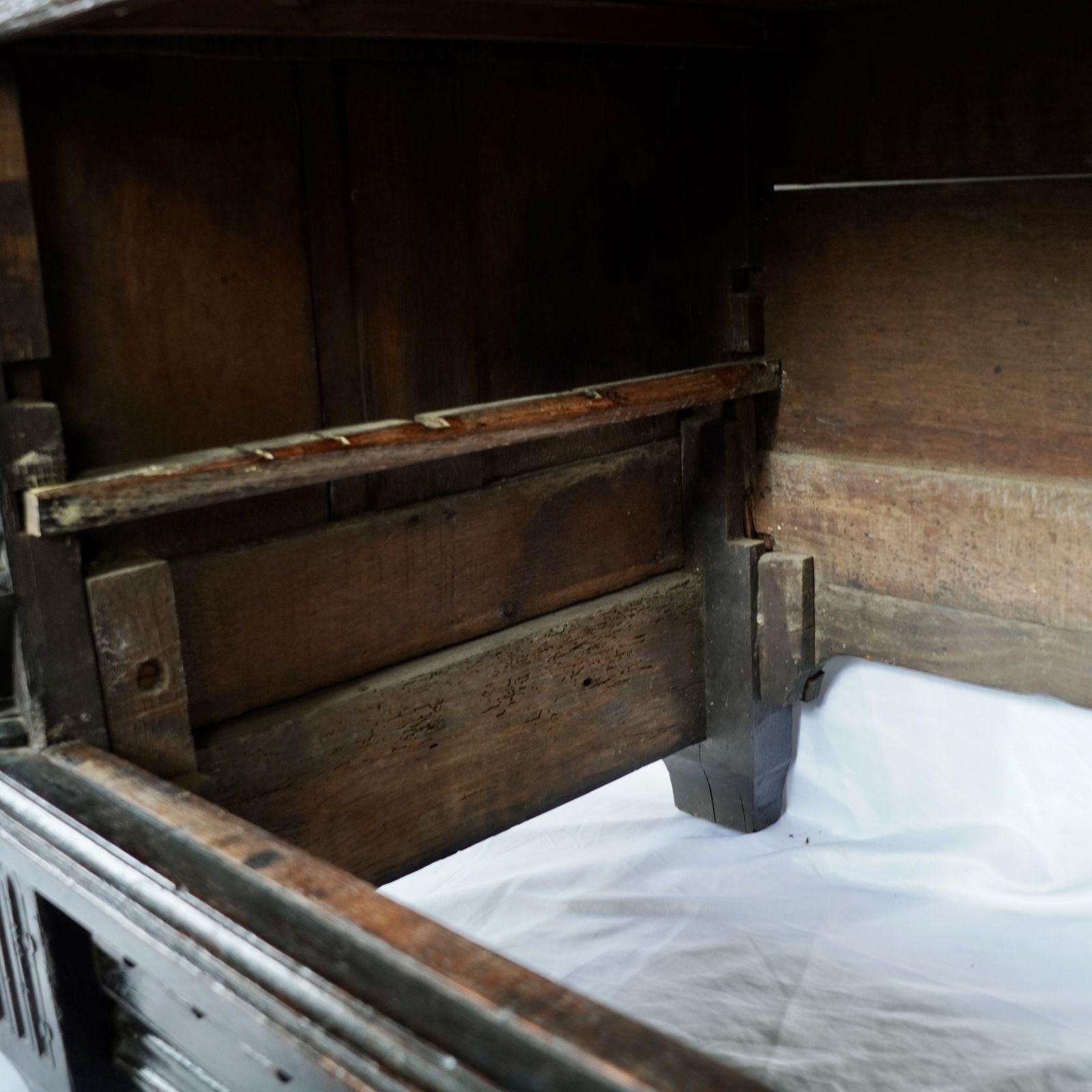 595.0 17th Century & Later Oak Coffer/ Chest Of Drawers photo