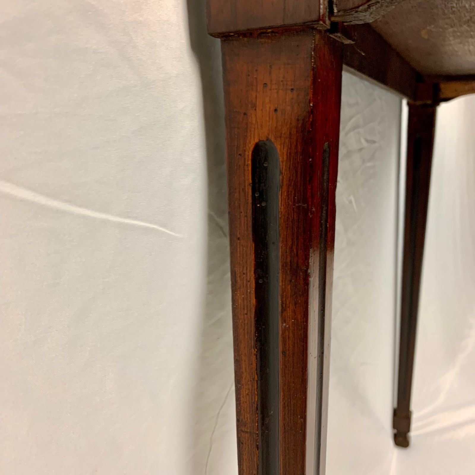 18th Century Dutch Marquetry Walnut Serpentine Side Table photo vintage
