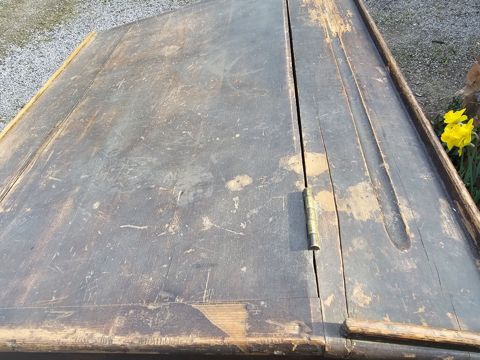 photo for sale 19th Century Antique Painted Pine Clerks Desk