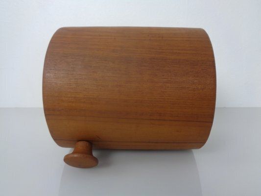 Danish Teak Ice Bucket 1960s photo vintage