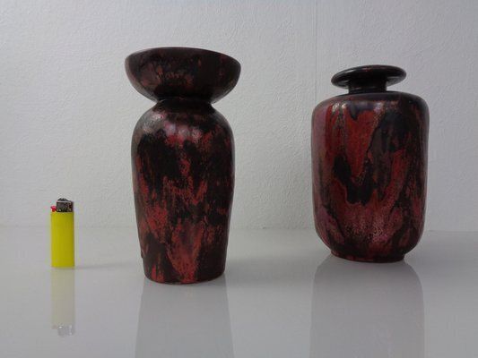 German Studio Ceramic Vases By Otto Keramik, 1960s, Set Of 2 photo furniture