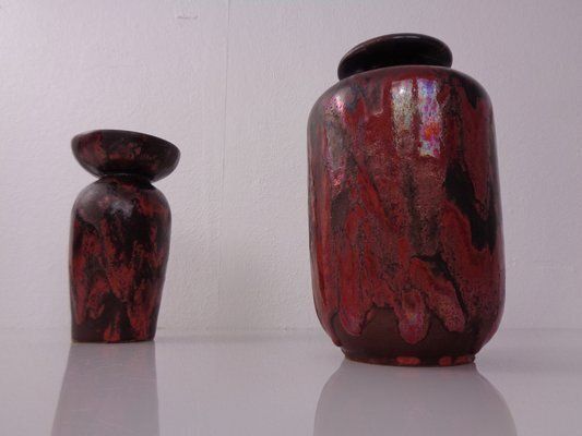 German Studio Ceramic Vases By Otto Keramik, 1960s, Set Of 2 photo vinterior
