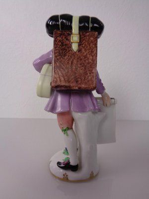 337.0 Porcelain Map Seller Figurine From Augarten Vienna, Austria, 1930s photo