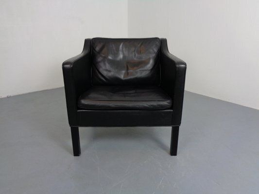 2321 Leather Armchair By Børge Mogensen For As Fredericia Stolefabrik, Denmark, 1960s photo for sale