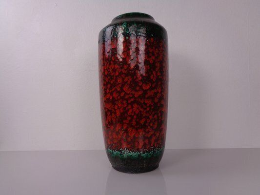 Large Pop Art Model 517 50 Vase In Glazed Lava Ceramic From Scheurich, 1970s