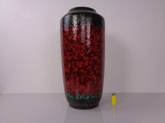 Large Pop Art Model 517 50 Vase In Glazed Lava Ceramic From Scheurich, 1970s photo Home Decor