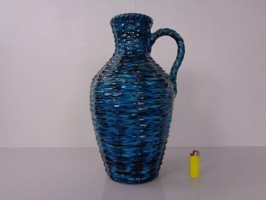 Large Rimini Blu 219 35 Ceramic Vase By Bodo Mans For Bay Keramik, 1960s photo Home Decor