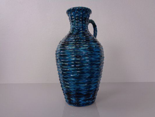 Large Rimini Blu 219 35 Ceramic Vase By Bodo Mans For Bay Keramik, 1960s photo 252.0