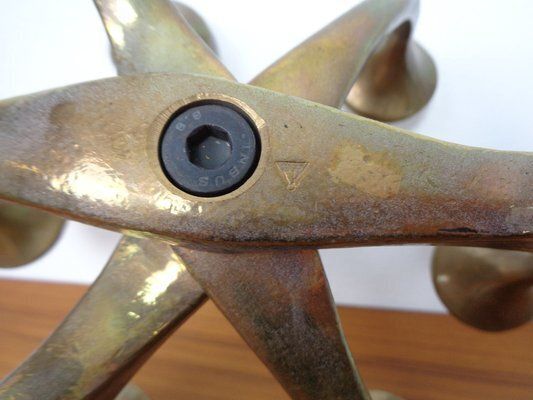 photo vintage Brutalist Bronze Candleholder By Michael Harjes, 1960s