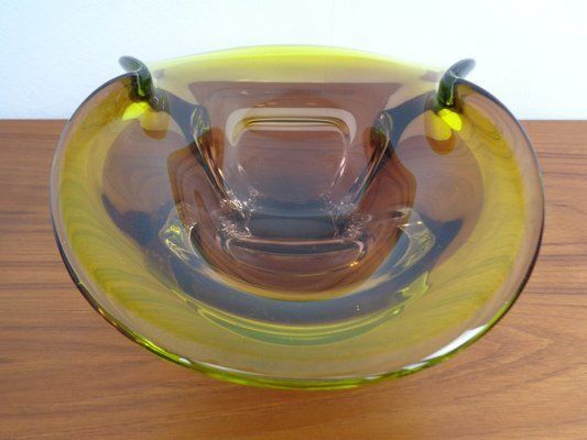 Large Sommerso Murano Glass Bowl, Italy, 1960s photo vinterior