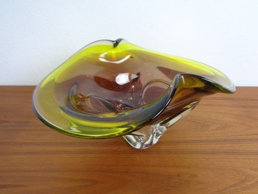 210.0 Large Sommerso Murano Glass Bowl, Italy, 1960s photo