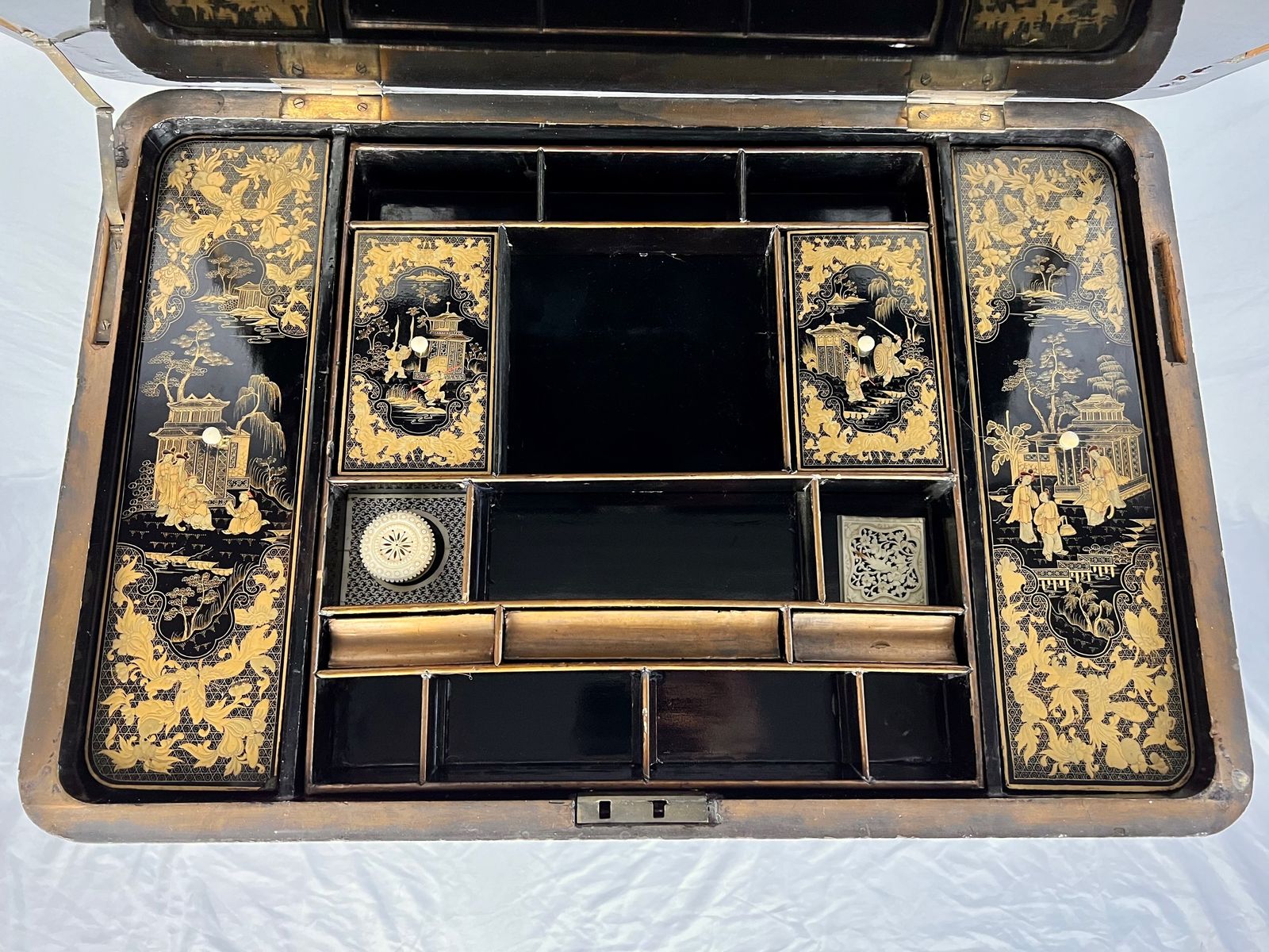 Regency Chinoiserie Chinese Export Sewing/ Work Table photo for sale