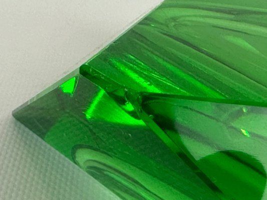 Art Deco Green Glass Ashtray Attributed To Moser, 1930s photo Home Decor