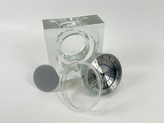 photo furniture Postmodern Crystal World Time Table Clock By Rastal For Wiesenthal, 1980s