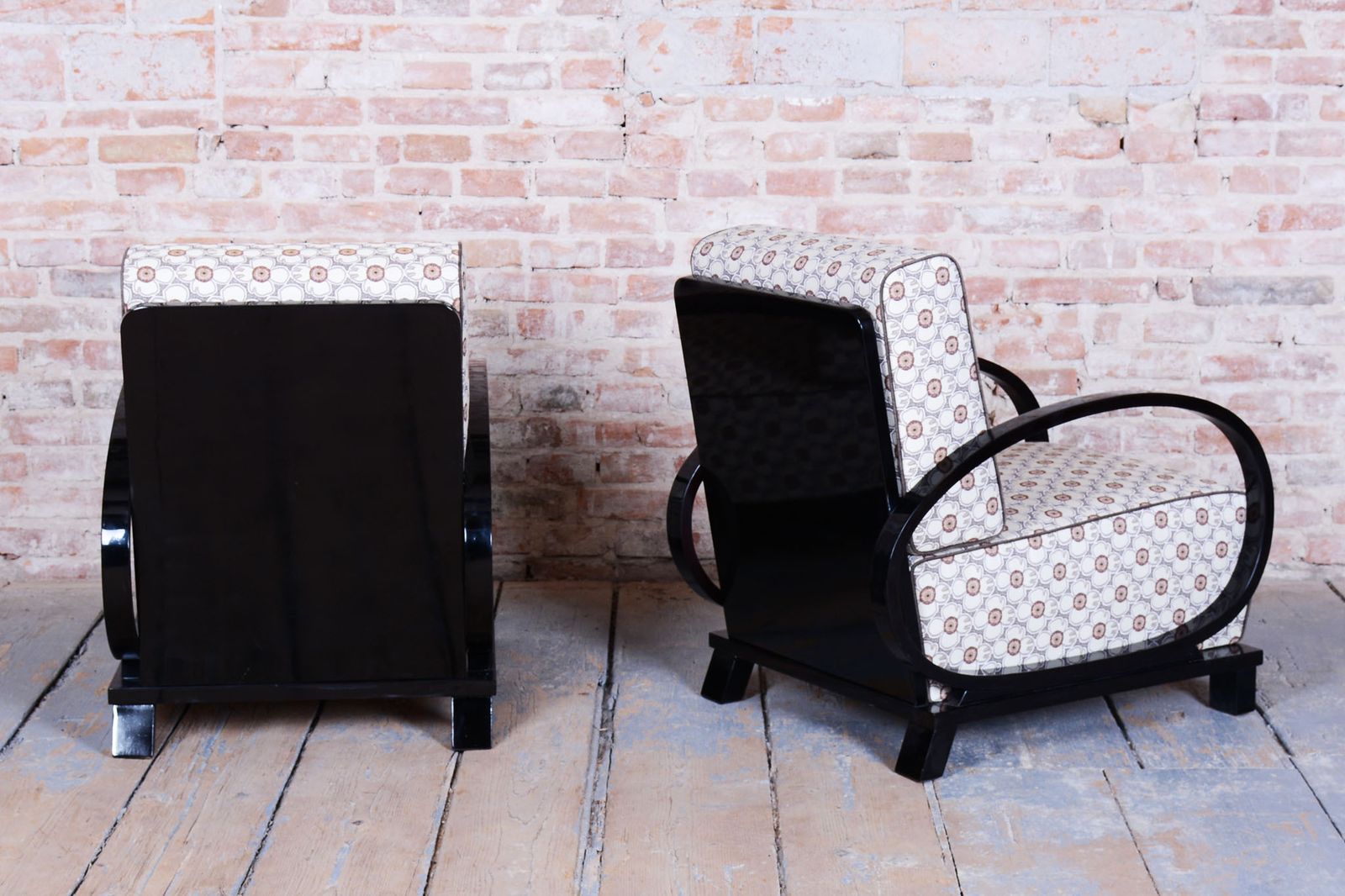 Pair Of Restored Art Deco Armchairs, By J. Halabala, Up Závody, Czech, 1920s photo buy