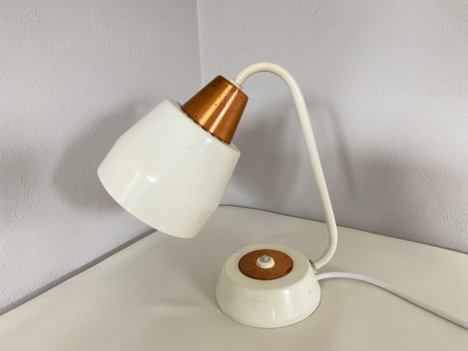 Retro Desk / Bedside Lamp By Drukov Brno , 1970s , Mid Century Style, Czechoslovakia , Fully Functional Original Condition