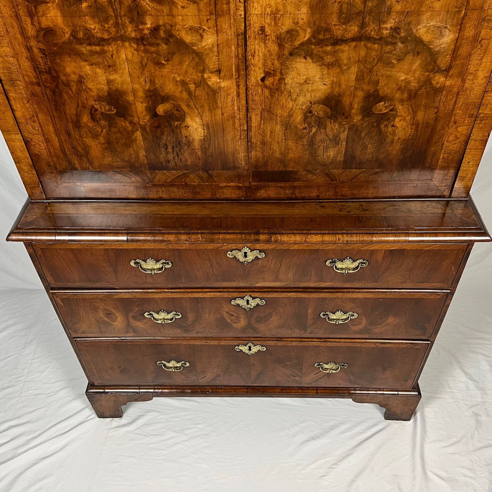 photo for sale Queen Anne/ George I Inlaid, Figured Walnut Escritoire