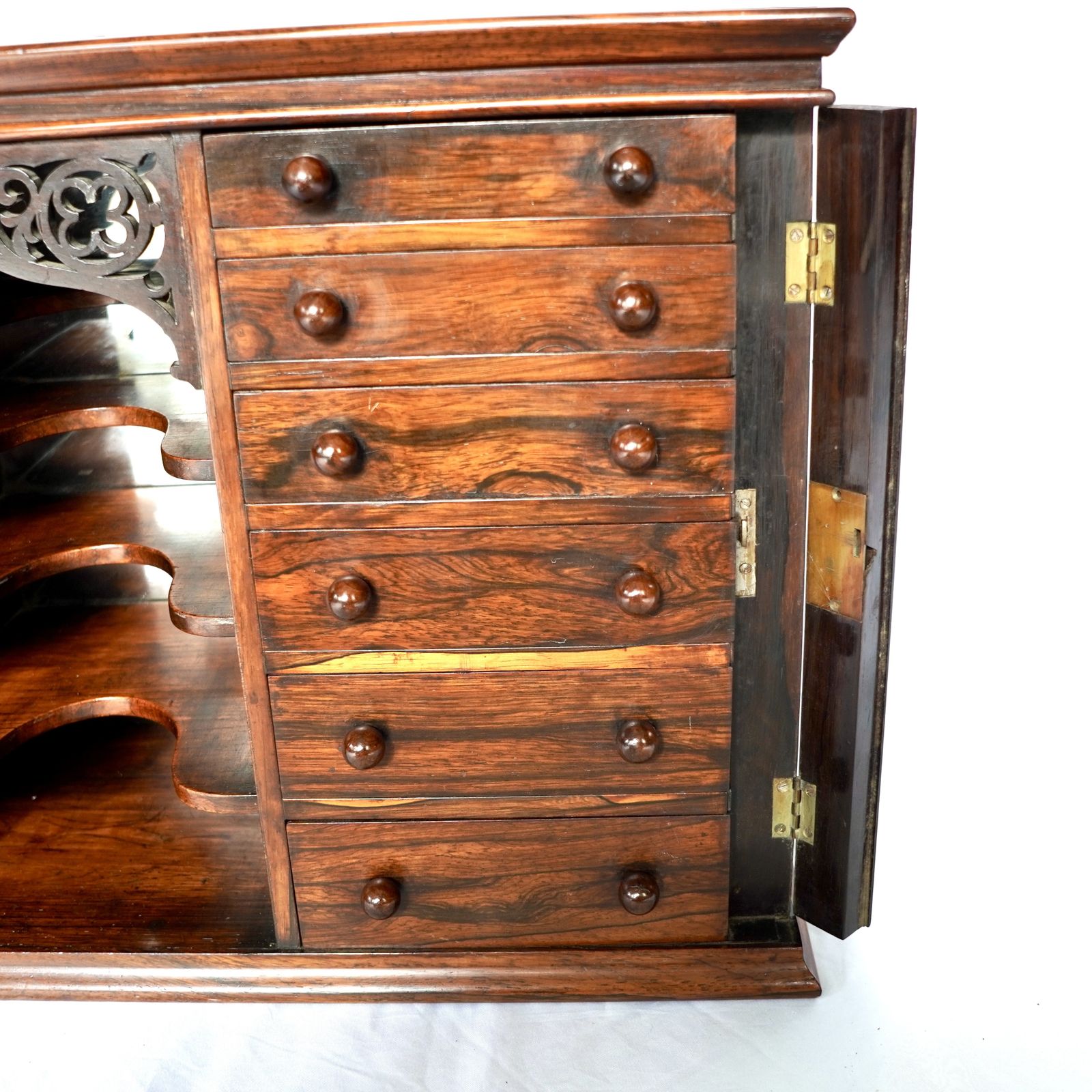 photo furniture Regency Rosewood Mirrored Tabletop Double Wellington Chest