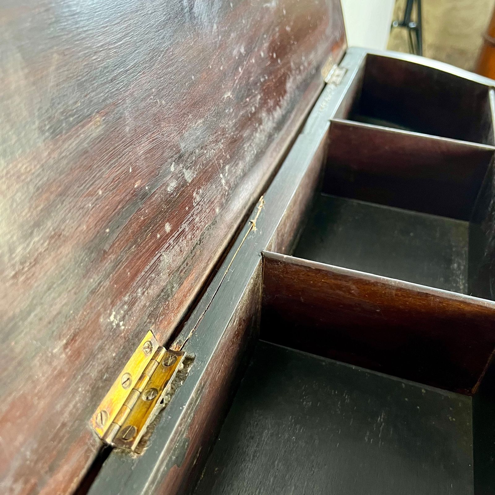 Furniture Small 19th Century Sheraton Revival Simulated Rosewood Serpentine Commode photo