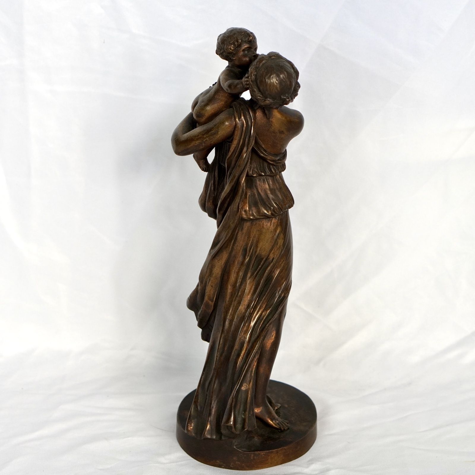 Bronze Figure Of A Grecian Mother And Child After Claude Michel Clodion photo 395.0