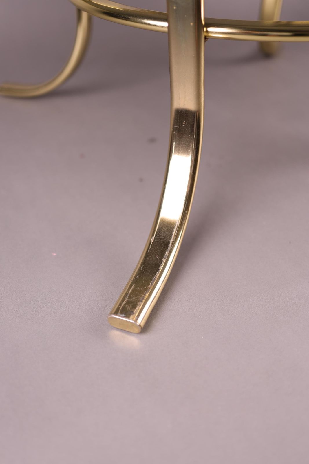 1970s Smoked Glass Coffee Table | Gold Accent Table | Mid Century Modern Glam Furniture photo for sale