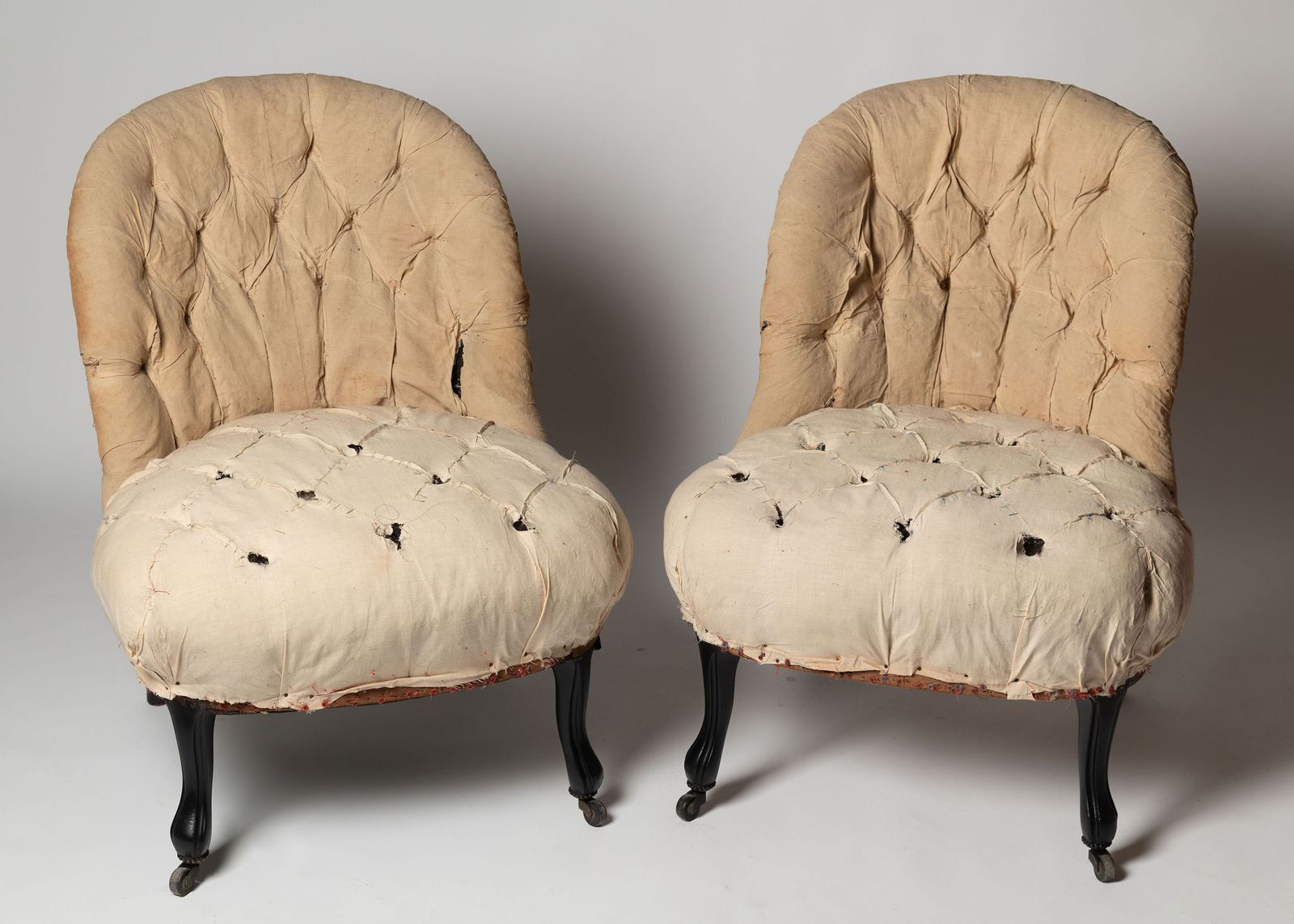 Antique French Pair Of Chairs, 1800s