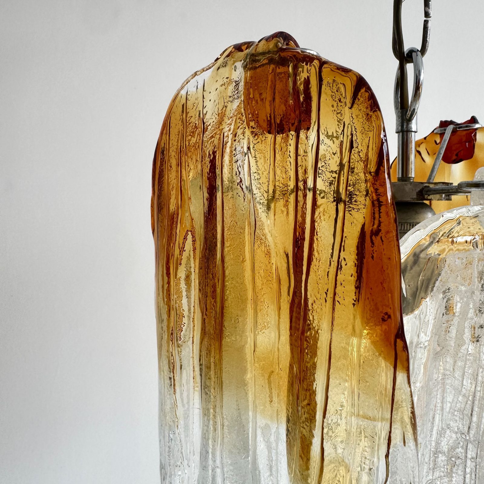photo furniture A 1960s Italian Mazzega Murano Flames Chandelier