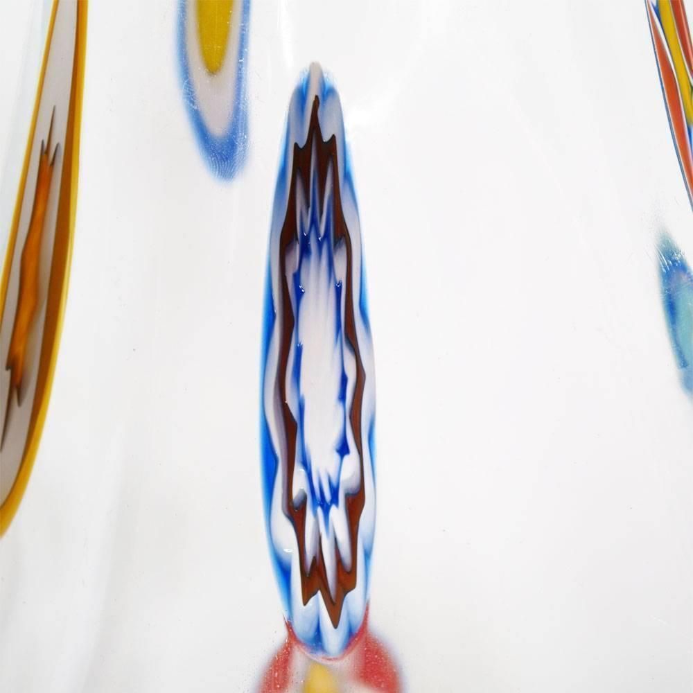 1950s Italian Venetian Blown Murano Glass Vase With Murrine By Gino Cenedese photo 1946.8